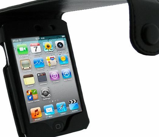 Black Genuine Leather Case Cover for Apple iPod Touch 4th Generation 8gb, 32gb amp; 64gb + Belt Clip amp; Screen protector