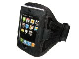 iGadgitz Black Neoprene Sports Armband for Apple iPhone 3G