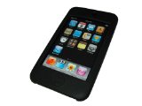 iGadgitz BLACK Silicone Skin Case Cover for Apple iPod Touch 2nd Gen 8gb, 16gb and 32gb