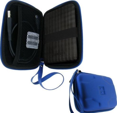 Blue EVA Hard Case Cover Suitable for Samsung M3 500GB, 1TB USB 3.0 Slimline 2.5`` Portable Hard Drive