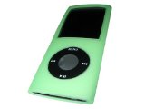 GREEN Silicone Skin Case Cover for Apple iPod Nano 4th Gen Generation 4G new Nano-Chromatic 4GB, 8GB and 16GB + Screen Protector and Lanyard