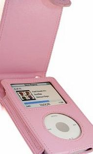 iGadgitz Pink PU Leather Case Cover for Apple iPod Classic 80gb, 120g amp; New 160gb launched Sept 09   Belt Clip amp; Screen Protector