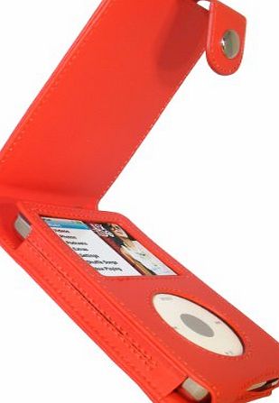 iGadgitz Red PU Leather Case Cover Holder for Apple iPod Classic 80GB, 120GB amp; Latest 6th Generation 160gb launched Sept 09   Belt Clip amp; Screen Protector