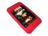 RED Silicone Skin Case Cover for Apple iPod Touch 1st Gen 8gb, 16gb and 32gb + Belt Clip and Stand