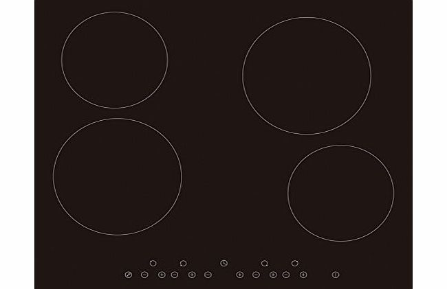 Igenix ECH60TC Four Zone Ceramic Hob with Touch Control, 60 cm