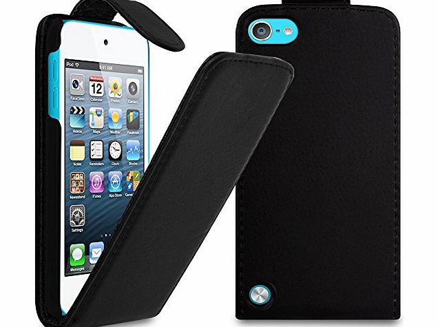 Igloo  Quality Slim Leather Flip Cover Case Wallet for the Apple iPod Touch 5 5th Gen - Black