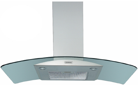 Ignis AKS970IX 90cm Curved Glass Chimney Hood in