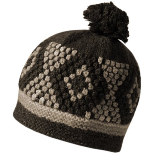 Ladies IGNITE Burst Pompom Beanie Black Mix