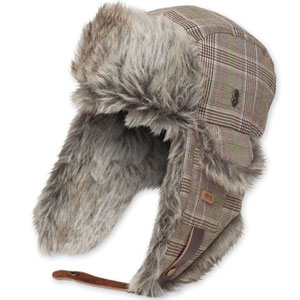 Ignite Plaid Fur Trapper hat - Green Plaid