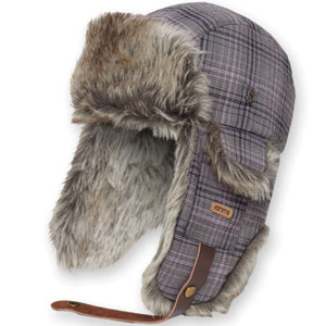 Ignite Plaid Fur Trapper hat - Purple Plaid