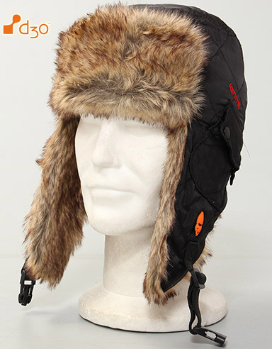Ignite Ruby d3o Protective trapper hat - Black