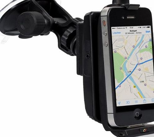 Made for iPhone In-Car Phone Holder with SIRF III GPS and Bluetooth Hands-Free Speaker for Apple iPhone 3 / 3G / 4 / 4S and 3rd / 4th Generation iPod Touch