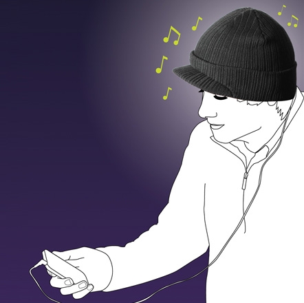 iHat - MP3 Headphone Hat - Peaked