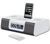 IHOME iP9 Dock and Radio Alarm Clock - white