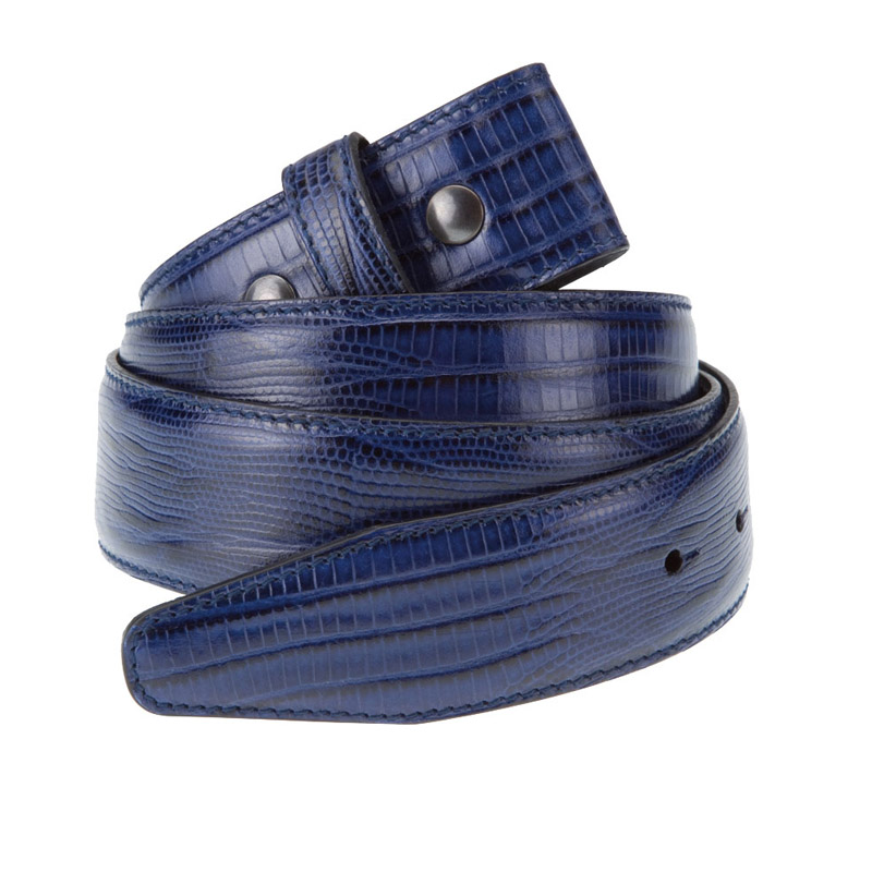 IJP Design Poulter Detachable Leather Belt Navy