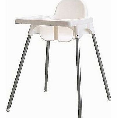  ANTILOP - Highchair with tray, silver-colour