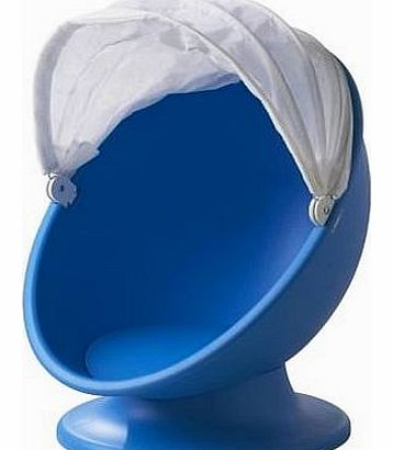  IKEA PS LOMSK - Swivel armchair, blue, white