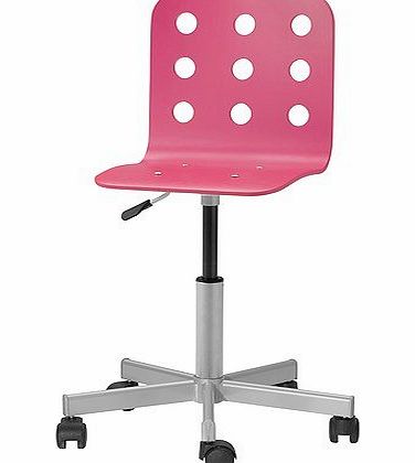 Ikea  JULES - Junior desk chair, pink, silver-colour
