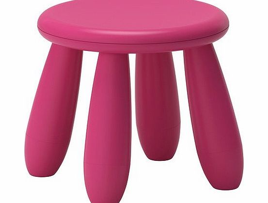 Ikea  MAMMUT - Childrens stool, dark pink - 40x37x60 cm