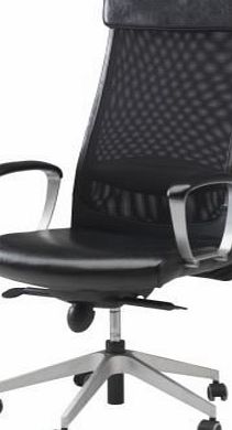 Ikea  Markus Writing Chair Swivel for Heavy Use Especially Robust and Comfortable / Recommended as Office Furniture / Rocking Function / Lumber Support / Cowhide / 10 Year Guarantee