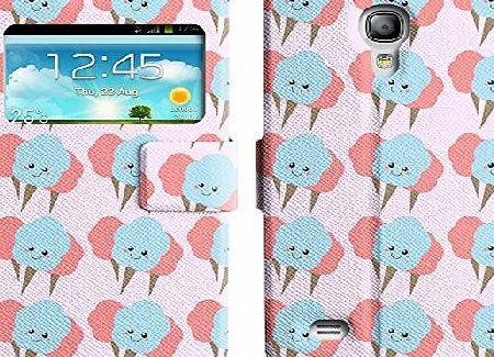 iKiki-Tech Case for iPhone 4 iKiki Tech Slim Book Style Leather Case for Samsung Galaxy S4 Mini - Happy Ice Cream