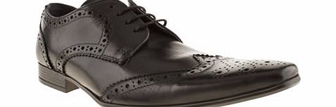 Ikon Black Hugo Wing Brogue Shoes