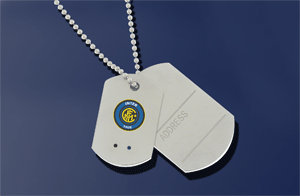 Ikon Inter Milan Small Logo Double Dog Tag - Silver