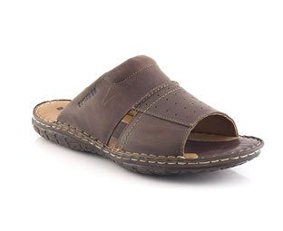 Leather Slip On Sandal