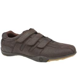 Male Krull 3 Manmade Upper Fashion Trainers in Brown, White
