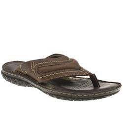 Male Limbo 2 Toe Post Leather Upper in Dark Brown