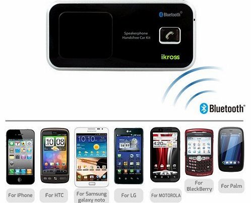 iKross Solar Powered Windshield Mount Wireless Bluetooth Speakerphone Handsfree Car Kit For Motorola Moto G