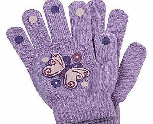 I.L.C.K Childrens Girls Magic Gloves Warm Winter Stretchy Acrylic Patterned Grip