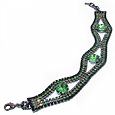 Ileana Creations Green Swarovski Crystal Ethnic Bracelet