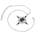 Vintage Black & White Swarovski Crystal Necklace