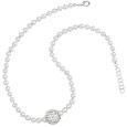 Ileana Creations White Glass Pearl and Swarovski Crystal Necklace
