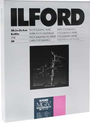 ilford Multigrade Black and White Paper - MGIV 10x8 Glossy - 50 sheets