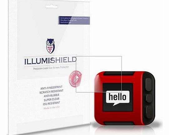 iLLumiShield - Pebble E-Paper SmartWatch Screen Protector Japanese Ultra Clear HD Film with Anti-Bubble and Anti-Fingerprint - High Quality (Invisible) LCD Shield - Lifetime Replacement Warranty - [3-