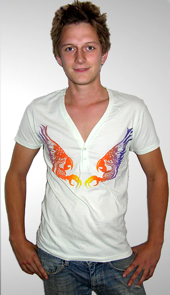Illustrated People Blended Parrots Mens Top