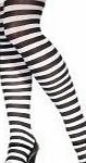 ILOVEFANCYDRESS Stockings Black and White Striped