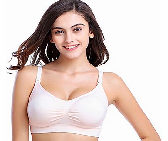 iLoveSIA T) Womens Seamless Breastfeeding Nursing Bra Pink Size M Fit 32CD 34BC 36AB