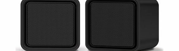 iLuv Amplified Compact Stereo Speakers for Mac and PC Laptops - Black