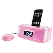 iLuv iMM153 clock radio with ipod dock pink