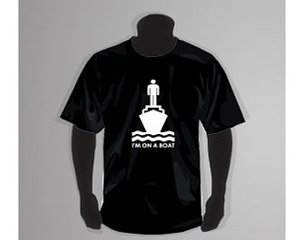 On A Boat Black T-Shirt Large ZT Xmas gift