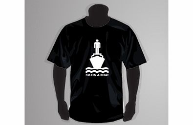 Im On A Boat Black T-Shirt Large ZT