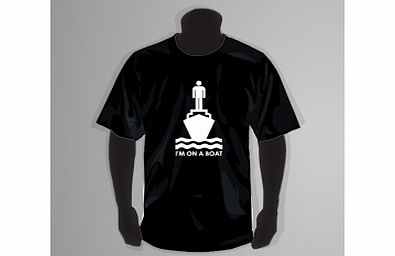 Im On A Boat Black T-Shirt Small ZT