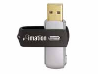imation 8GB USB flash drive, with swivel design