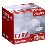 IMATION CDRW 700MB 74MIN 10-24X SHOWBOX 10 PK
