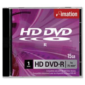 Imation HD DVD-R Single Layer Recordable Disk