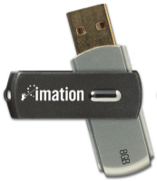 Imation USB 2.0 Swivel Flash Drive - 8 GB