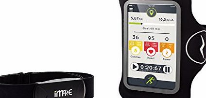 iMaze Running Kit Heart Rate Monitor with Bluetooth and Armband Universal for iPhone/Android Black
